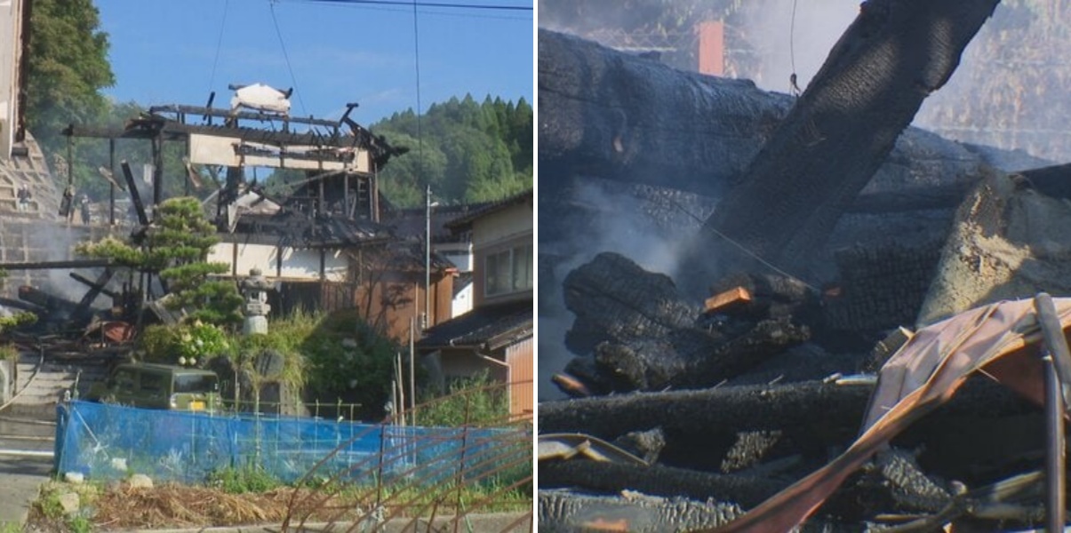 富山県氷見市の住宅全焼で住人3人が犠牲に 遺体は86歳の父と53歳の息子、50歳の妻と身元が確認される